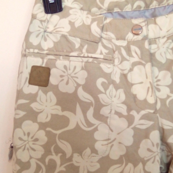 Descente Hawaiian Floral Snowpants Size 4 - Picture 3 of 11
